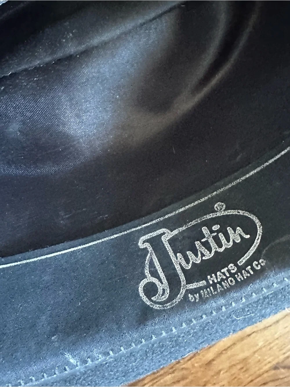 Justin by Milano Hat Co Black XX 100% wool cowboy hat western headwear size 7.5